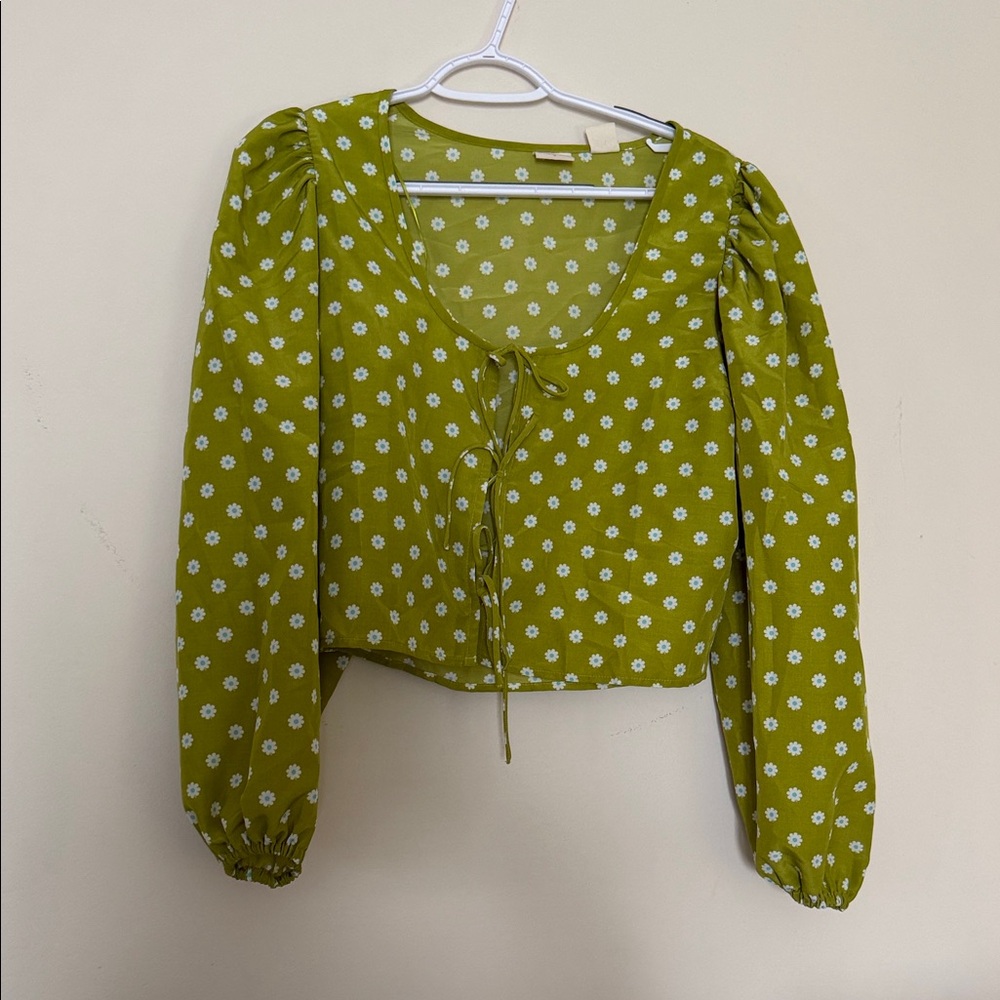 Levi's Olive Floral Blouse